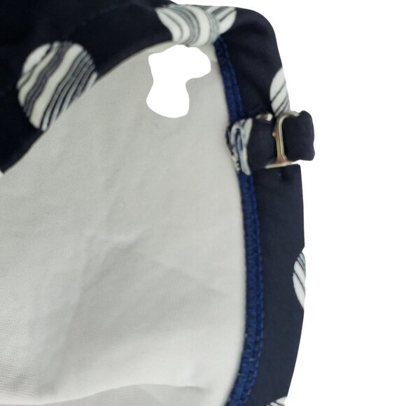 INC Swim Top Polka Dot‎ Print Halter Tankini Bandeau Navy Blue Plus Size 14 - Picture 9 of 12